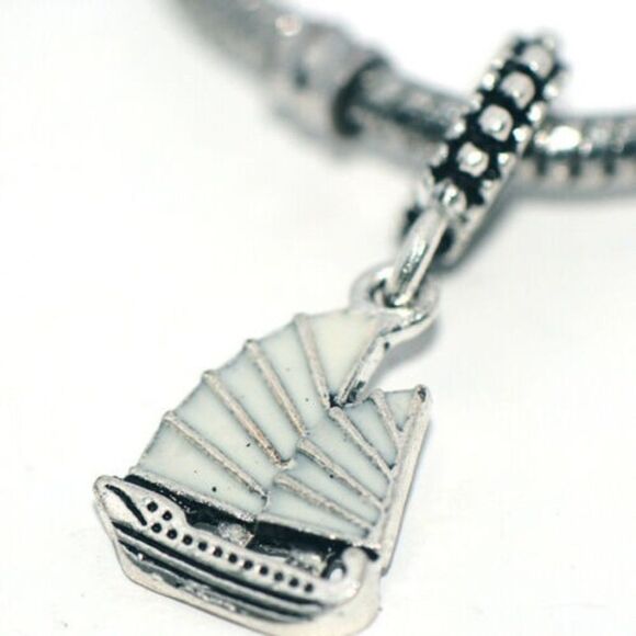 Unbranded Jewelry - Womens Sailboat Dangle Charm